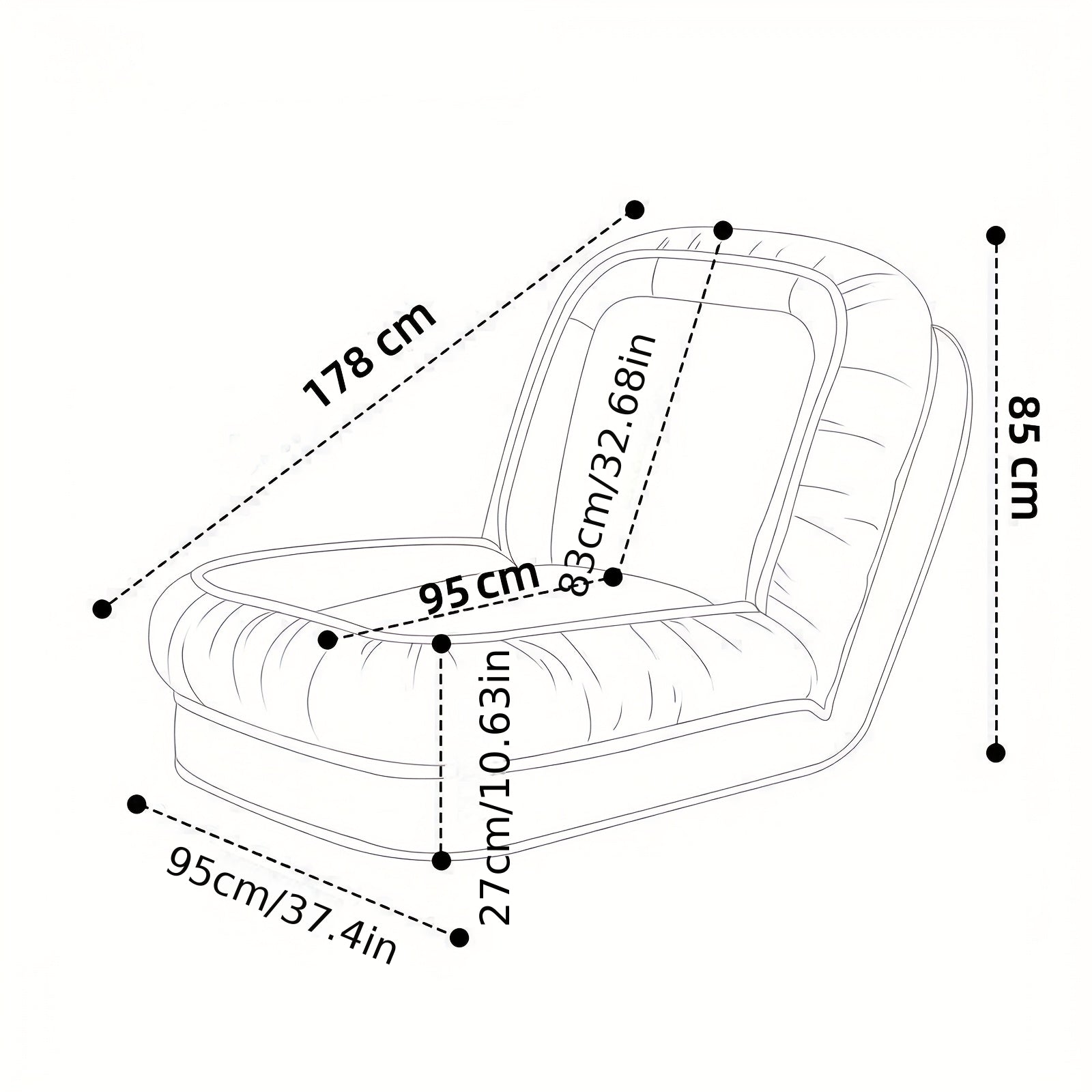 Colchão confortável multifuncional - com cinco configurações ajustáveis