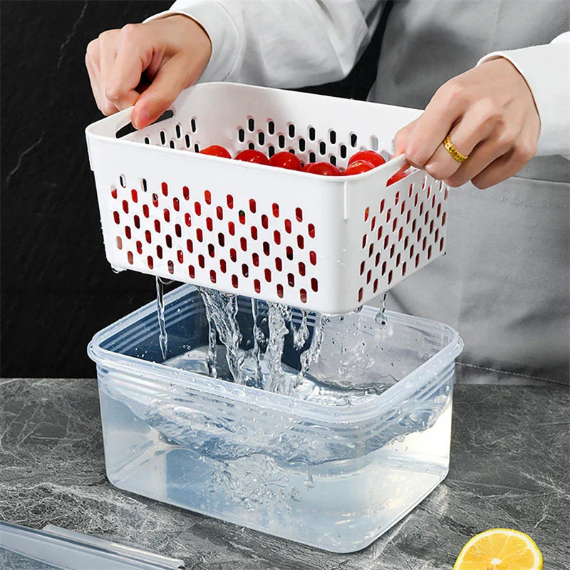 Pote Hermético Organizador de Geladeira – Conserva Frutas e Verduras