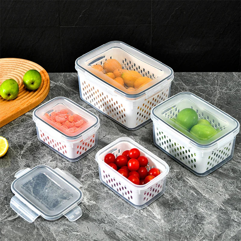 Pote Hermético Organizador de Geladeira – Conserva Frutas e Verduras