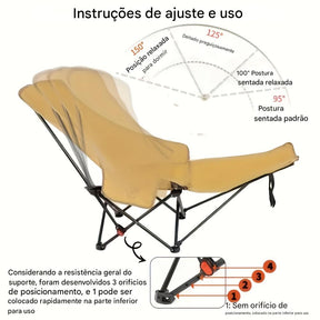 Cadeira Moon Dobrável Ajustável Portátil