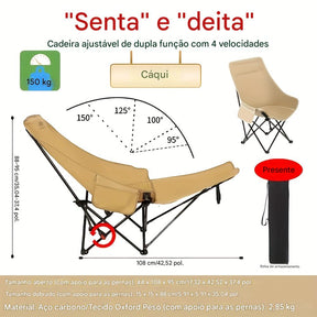 Cadeira Moon Dobrável Ajustável Portátil