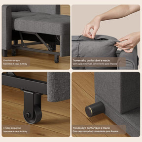 Cadeira cama multifuncional 3 em 1