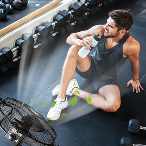 🌞 Ventilador Oscilante Solar Recarregável 16”