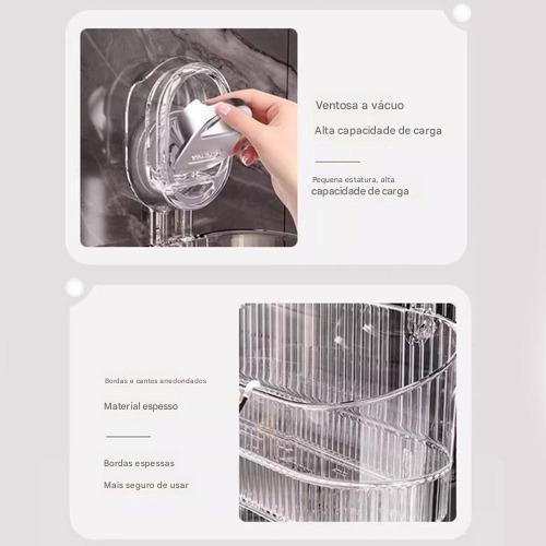 Caixa De Armazenamento De Sucção De Banheiro Sem Perfuração