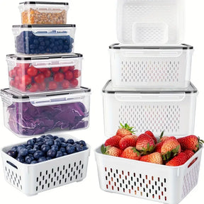 Pote Hermético Organizador de Geladeira – Conserva Frutas e Verduras
